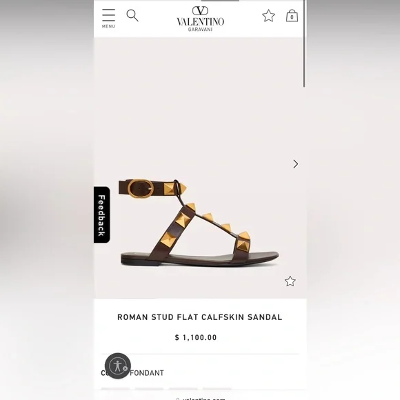 Valentino Roman Stud Sandal - Picture 5 of 6